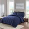 DOWNCOOL Blue Full Size Comforter Set All Season Bedding with 2 Pillowcases 3 Pieces Down Alternative Comforter Set