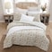 Laura Ashley Queen Comforter Set Reversible Cotton Bedding with Matching Shams Floral Home Decor with Plaid Reverse Bramble Floral Beige Queen