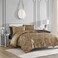 Juicy Couture FullQueen Leopard Satin Comforter Set Cheetah Print 3Piece Machine Washable Reversible Animal Print Bedding Comforter and Sham Set