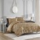 Juicy Couture FullQueen Leopard Satin Comforter Set Cheetah Print 3Piece Machine Washable Reversible Animal Print Bedding Comforter and Sham Set