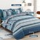 Cottolester Boho Blue Comforter Set Queen Size 8 PiecesTeal Blue Comforter Bohemian Striped Bed in A BagSoft Microfiber Bedding Set for All Seasons