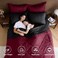 HEVUMYI Red Black CaliKing Comforter Set 7Piece All Season Bed in a Bag CaliKing Ultra Soft Burgundy Bedding Set with Comforter Flat Sheet Fitted Sheet Pillowcases Pillow Shams Burgundy