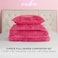 Juicy Couture Shaggy Faux Fur Hot Pink FullQueen Comforter Set Soft and Cozy 3Piece Machine Washable Bedding Comforter and Sham Set