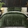 Ivellow Crushed Velvet Comforter Set King Green Comforter Set 5pcs Ultra Soft Lightweight Breathable Bedding Set Luxury Cozy Flannel Comforter King Size 1 Comforter2 Pillow Shams 2 Euro Shams