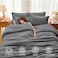 MUXHOMO 7 Pieces Queen Comforter Set Soft Bed in a Bag Queen Size All Season Bedding Set with Comforter Flat Sheet Fitted Sheet Pillowcases Shams Dark Grey