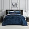 Homzard Velvet Quilt Set Queen Size Bedding Set Blue Queen Size Comforter SetNavy Blue Bedspreads Luxurious Plush Bedding SetsSoft Lightweight for All Season