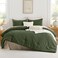 Andency Olive Green Comforter Set King Size Boho Soft Fluffy Warm Lightweight Bedding Comforter Sets for King Bed 3 Pieces Chevron Tufted Aesthetic Microfiber Lightweight Comforter Set