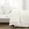Lush Decor Reyna Ruffle Cotton Duvet Cover Set 3 Piece Set California King White King Size Bedding Set White Duvet King Ruffled Bedding Coquette Decor