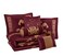 Chezmoi Collection Royale 7Piece Jacquard Floral Comforter Set Oversized King MaroonGold