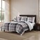 Eddie Bauer Twin Comforter Set Reversible Microsuede Bedding with Matching Shams Casual Home Decor Normandy Plaid Black Twin