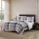 Eddie Bauer Twin Comforter Set Reversible Microsuede Bedding with Matching Shams Casual Home Decor Normandy Plaid Black Twin
