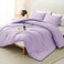 CozyLux Lavender Full Size Comforter Set 3 Pieces Light Purple Solid Breathable Quilted Boho Bedding Sets Luxury Fluffy Soft Bed Set with Down Alternative Comforter and 2 Pillowcases for All Season