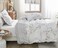 SLEEPBELLA Comforter King Size 600 Thread Count Cotton White Printed with Purple Botanical Comforter SetDown Alternative Bedding Set 3PcsKing Purple Botanical