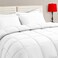 TAIMIT White King Size Comforter Set 7 Pieces Bed in a Bag Bedding Sets with All Season Soft Quilted Warm Fluffy Reversible ComforterFlat SheetFitted Sheet2 Pillow Shams2 Pillowcases