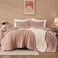 WRENSONGE Full Size Comforter Sets 3 Pieces Dusty Pink Comforter Prewashed Soft Lightweight for All SeasonsFluffy Down Alternative Comforter Full Size with 2 Pillow Shams