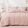Love's cabin Loves cabin King Size Comforter Set Blush Pink 7 Pieces King Bed in a Bag All Season Bedding Sets with 1 Comforter 1 Flat Sheet 1 Fitted Sheet 2 Pillowcase and 2 Pillow Sham