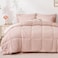 Love's cabin Loves cabin King Size Comforter Set Blush Pink 7 Pieces King Bed in a Bag All Season Bedding Sets with 1 Comforter 1 Flat Sheet 1 Fitted Sheet 2 Pillowcase and 2 Pillow Sham