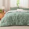Bedsure Full Comforter Set Green Bed Set 3 Pieces Cute Floral Bedding 1 Soft Reversible Botanical Flowers Comforter and 2 Pillow Shams