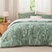 Bedsure Full Comforter Set Green Bed Set 3 Pieces Cute Floral Bedding 1 Soft Reversible Botanical Flowers Comforter and 2 Pillow Shams
