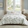Cozaline Floral Comforter Set Queen Size 100 Cotton Comforter Green Floral Bedding Comforter Set 3 Pcs Ultra Soft and Easy Care Reversible Lightweight Bedding Sets