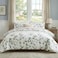 Cozaline Floral Comforter Set Queen Size 100 Cotton Comforter Green Floral Bedding Comforter Set 3 Pcs Ultra Soft and Easy Care Reversible Lightweight Bedding Sets
