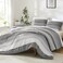 Litanika King Comforter Set Dark Grey 3 Pieces Lightweight Fluffy Bedding Comforter Sets All Season Down Alternative Comforter 1 Comforter 2 Pillowcases