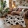 MustMat Cowhide Rug Faux Cow Shaped Rug Western Decor for Home 52 x 67