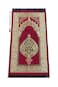 ihvan online Muslim Prayer Rug with 99 Beads Tasbih Soft Chenille Sajadah Lightweight Foldable Janamaz Portable Travel Prayer Mat Islamic Gift for Eid Ramadan Hajj Umrah Brick