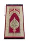 ihvan online Muslim Prayer Rug with 99 Beads Tasbih Soft Chenille Sajadah Lightweight Foldable Janamaz Portable Travel Prayer Mat Islamic Gift for Eid Ramadan Hajj Umrah Brick