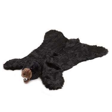 Carstens, Inc. Carstens Plush Black Bear Kids Animal Rug Small
