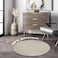 HUAHOO Hand Woven 2 ft Round Area Rug for Living Room Bedroom Study Carpet Chair Base Mat Pad Vase Cushion 2 Round Light Camel