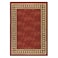 Antep Rugs Alfombras Modern Bordered 3x5 NonSkid NonSlip Low Profile Pile Rubber Backing Indoor Area Rugs Maroon Beige 3 x 5