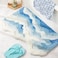 DyeFury Blue Ocean Wave Bath Mat Cute Funky Bathroom Rugs for Coastal Beach Nautical Themed Decor NonSlip Washable Accent Rug for Bedroom Kitchen Trendy Tufted Shower Mats 31x 21