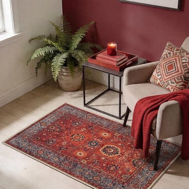 Keen Home Design 2x3 Rug Machine Washable Entry Rug with NonSlip Backing Ideal for Enteryway Kitchen Bathroom Laundry Room Vintage Easy Clean Durable Low Pile Rug 2 x 3
