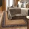 Antep Rugs Alfombras Bordered Modern 3x5 NonSlip NonSkid Low Pile Rubber Backing Indoor Area Rug Gold Brown 3 x 5