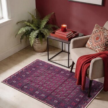 Keen Home Design 2x3 Rug Machine Washable Entry Rug with NonSlip Backing Ideal for Enteryway Kitchen Bathroom Laundry Room Vintage Easy Clean Durable Low Pile Rug 2 x 3