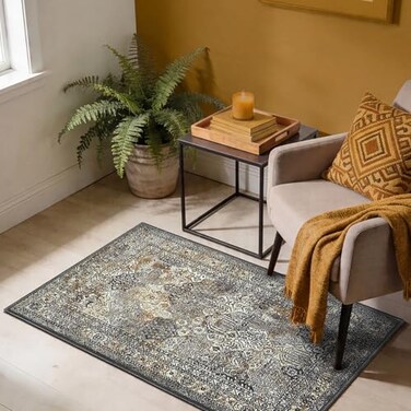 Keen Home Design 2x3 Rug Machine Washable Entry Rug with NonSlip Backing Ideal for Enteryway Kitchen Bathroom Laundry Room Vintage Easy Clean Durable Low Pile Rug 2 x 3