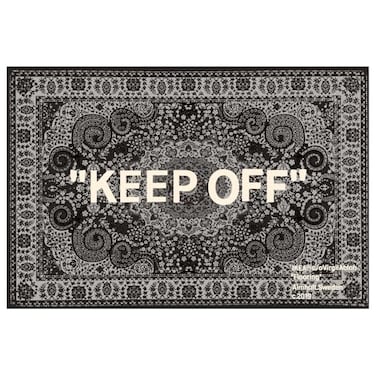 KEEP OFF Rug Cashew Flower Classic Paisley Cashmere Area Rug Grey and Black 20 x 32 Inches 50 x 80cm DoormatBathmatWelcome Mat Rectangular