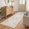 Wonnitar Floral Washable Runner Rug 26x8 Runners for Hallways Pink Rugs for Entryway Bedroom Boho Non Slip Soft 8ft Long Carpet for Kitchen Bathroom Laundry