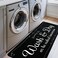 EYECY Non Slip TPR Back Rug Runner 20X59 Bordered Design Washable Area Rug for Kitchen Bathroom Hallway Entryway Black
