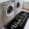 EYECY Non Slip TPR Back Rug Runner 20X59 Bordered Design Washable Area Rug for Kitchen Bathroom Hallway Entryway Black