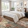 RELEANY Washable Area Rugs 6x9 NonSlip Modern Abstract Soft for Living Room Entryway Bedroom Nursery Print Pattern Brown Rust Red Green Blue Multi