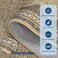 GarveeHome Door Mat Indoor Rugs for Entryway Scalloped Solid Tan Jute Digital Printing Small Rug 2x3 Washable NonSlip Modern Soft LowPile Carpet for Bedroom Kitchen Entrance