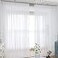 LTEC LTEC Window White Sheer Curtains 95 Inches Long 2 Panels Sheer White Curtains Basic Rod Pocket Panel for Bedroom Children Living Room Yard Kitchen White 52 W x 95 L 2 pcs