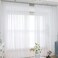 LTEC LTEC Window White Sheer Curtains 95 Inches Long 2 Panels Sheer White Curtains Basic Rod Pocket Panel for Bedroom Children Living Room Yard Kitchen White 52 W x 95 L 2 pcs