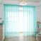 PHILEASY Window Sheer Lake Blue Curtains 84 Inches Long 2 Panels Sheer Curtains Sheer Curtain Clear Transparent Basic Rod Pocket Panel 15 Colors 10 Size for Bedroom Living Room Yard Kitchen