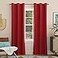 Sun Zero Easton Energy Saving Blackout Grommet Curtain Panel 40 x 84 Red