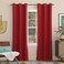 Sun Zero Easton Energy Saving Blackout Grommet Curtain Panel 40 x 84 Red