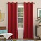 Sun Zero Easton Energy Saving Blackout Grommet Curtain Panel 40 x 84 Red