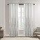 Madison Park White Curtains For Living room Transitional Rod Pocket Curtains For Bedroom Embroidered Andora Back Tab Fabric Window Curtains 50 x 84 1Panel Pack